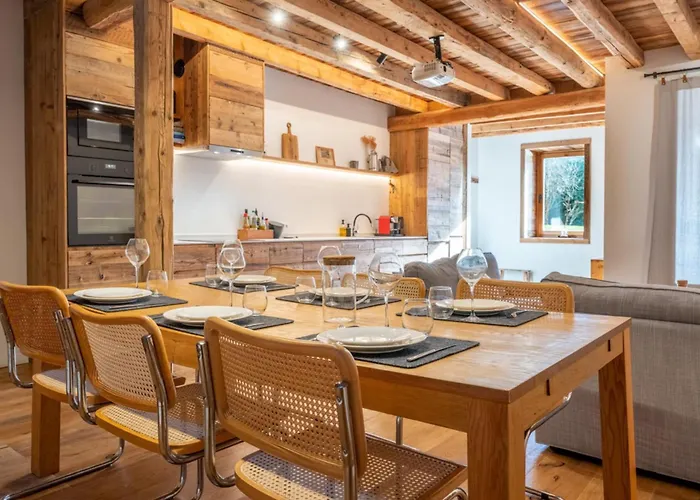 Chalet Pretty Loft With View Of Mont Blanc & Glacier *